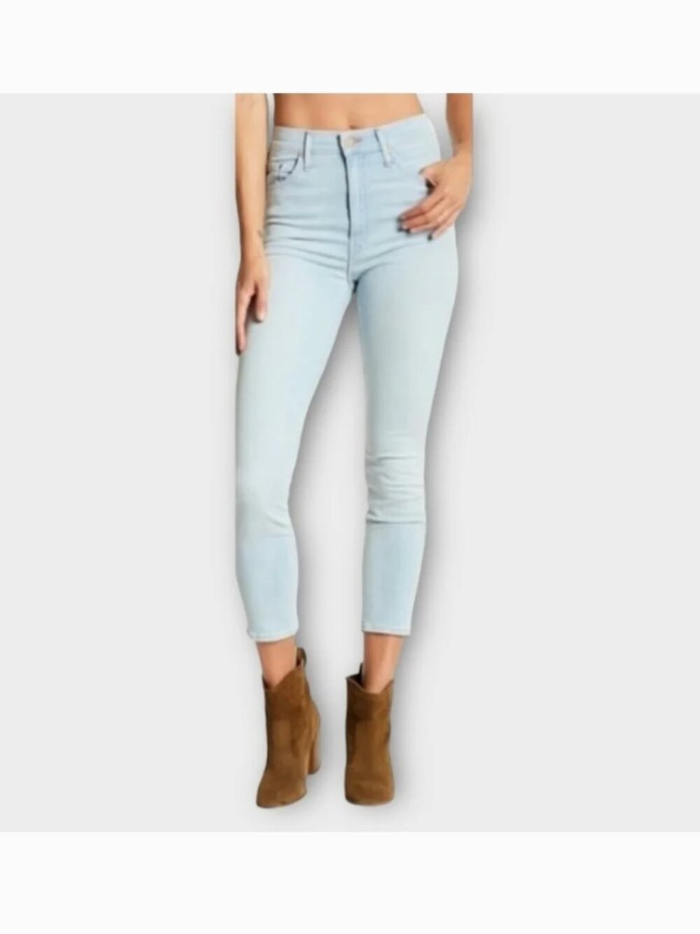 Mother The Swooner Crop Wash Swimming Lessons Skinny Jeans Sz 27